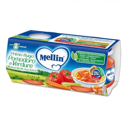 MELLIN PRIMO SUGO POMODORO E VERDURE 2 VASETTI DA 80 GR