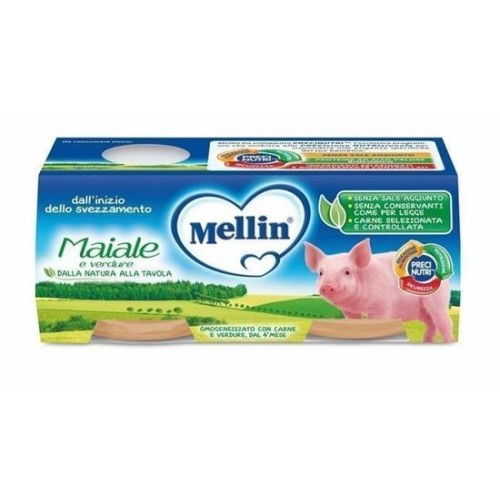 MELLIN OMOGENEIZZATO MAIALE CON VERDURE 2 X 80 GR
