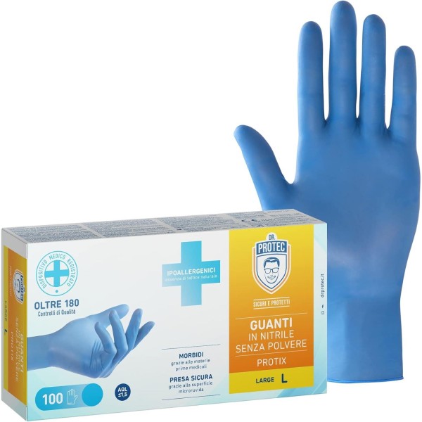 DR PROTEC GUANTI IN LATTICE SENZA POLVERE MISURA XL