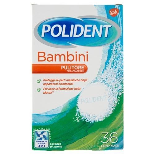 POLIDENT PULITORE KIDS 36CPR APPAR & BITE