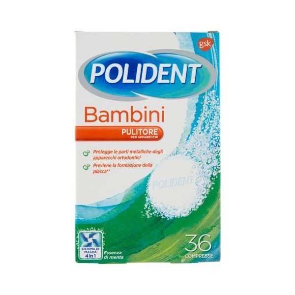POLIDENT PULITORE KIDS 36CPR APPAR & BITE