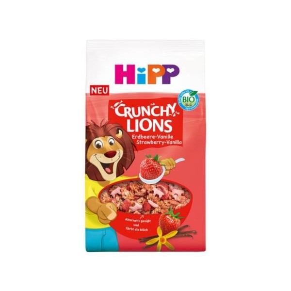 HIPP CRUNCHY LIONS FRAGOLA&VAN