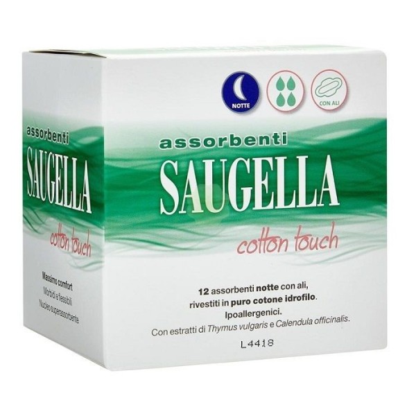 SAUGELLA COTTON TOUCH ASSORBENTI NOTTE 12 PEZZI