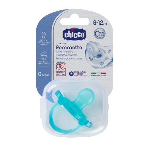 CHICCO SUCCHIETTO GOMMOTTO  BIMBO 6-12 MESI AZZURRO