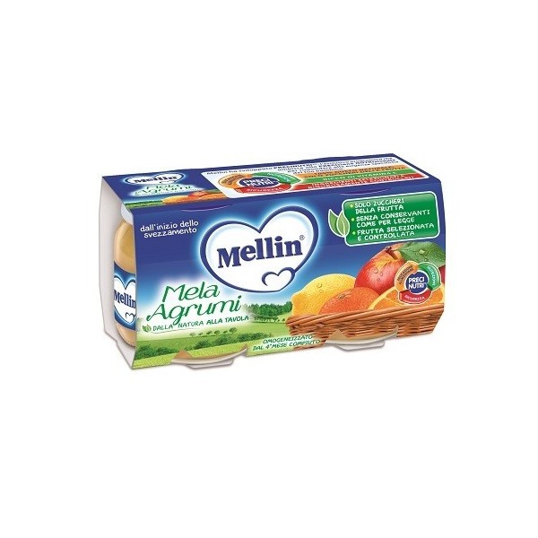 MELLIN OMOGENEIZZATO MELA E AGRUMI 2 X 100 GR
