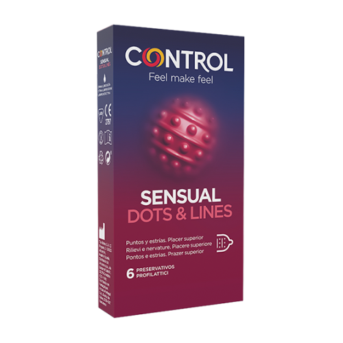 CONTROL PROFILATTICO SENSUAL DOTS E LINES 6 PEZZI