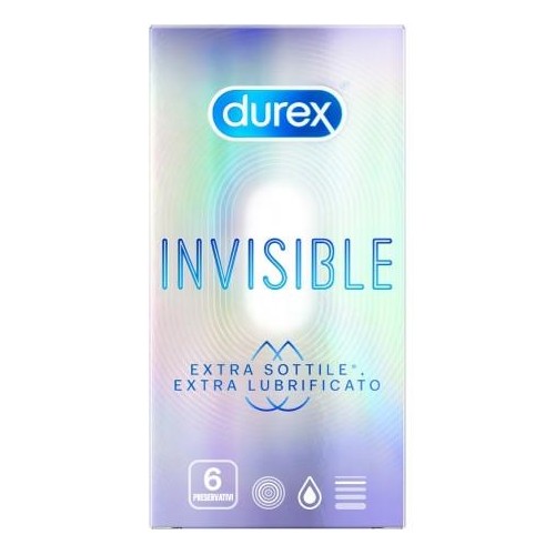 DUREX INVISIBLE EXTRA LUBR 6PZ