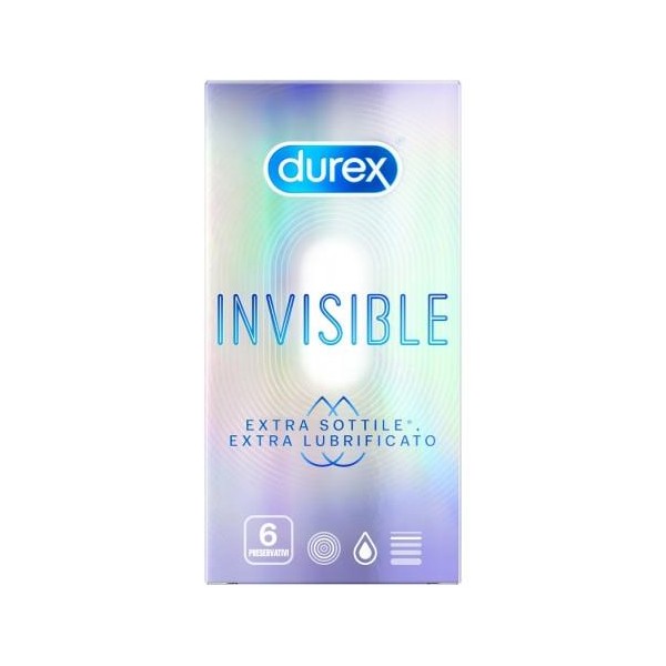 DUREX INVISIBLE EXTRA LUBR 6PZ