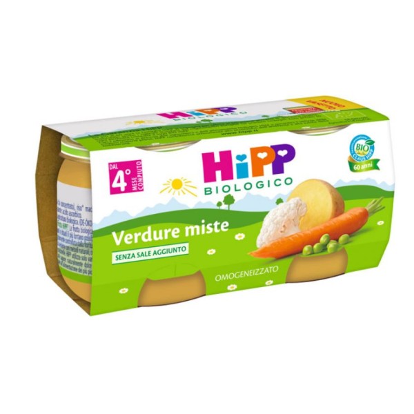 HIPP BIOLOGICO OMOGENEIZZATO VERDURE MISTE 2 X 80 GR