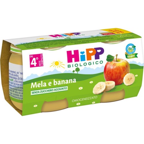 HIPP BIO OMOGENEIZZATO MELA E BANANA 2 X 80 GR