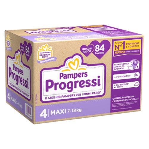 PAMPERS PROGRESSI QUADRIPACK MAXI 84 PZ
