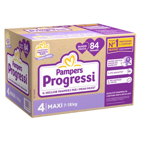 PAMPERS PROGRESSI QUADRIPACK MAXI 84 PZ