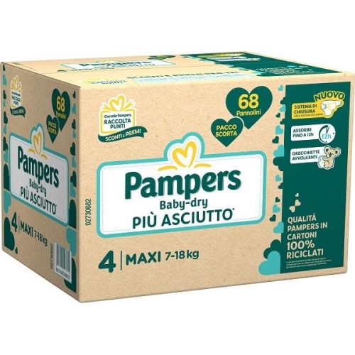 PAMPERS BABYDRY QUADRIPACK MAXI 68 PZ
