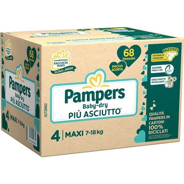 PAMPERS BABYDRY QUADRIPACK MAXI 68 PZ