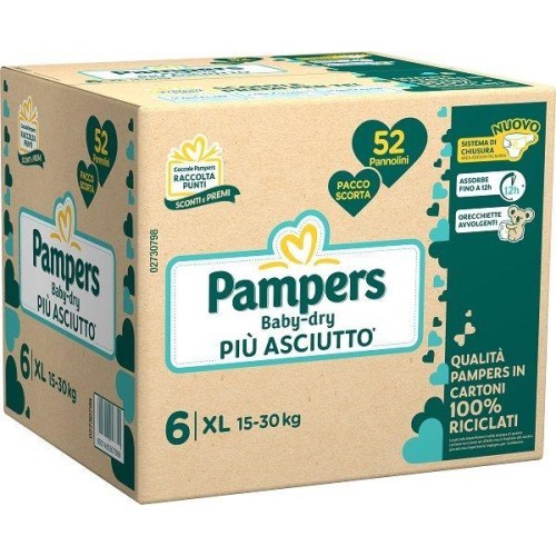 PAMPERS BABYDRY QUADRIPACK XL 52 PZ