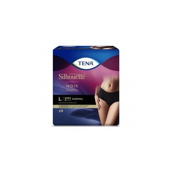 TENA SILHOUETTE NOIR L 9 PEZZI