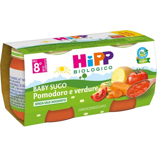 HIPP BIO OMOGENEIZZATO SUGO POMODORO VERDURE 2 X 80 GR