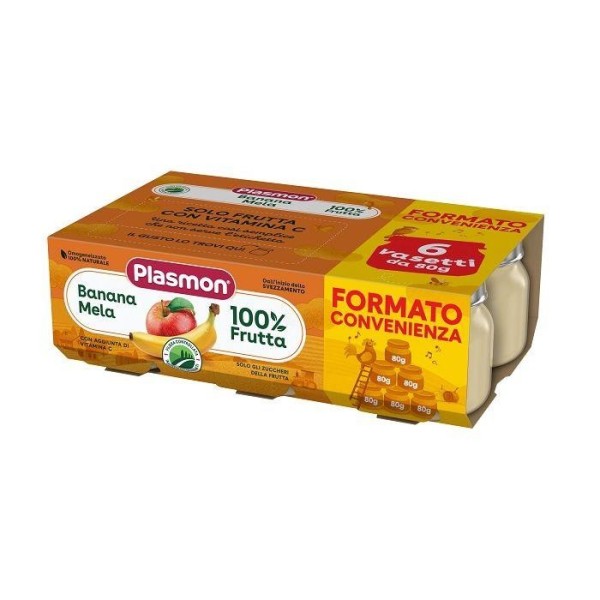 PLASMON OMOG BANANA MELA 6X80G