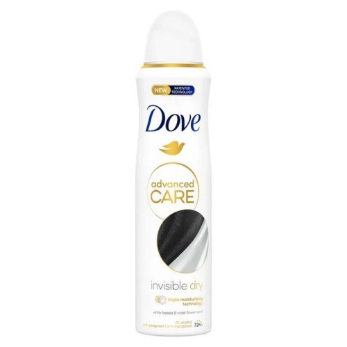 DOVE DEODORANTE 72 H SPRAY ADVANCE INVISIBIL DRY 150 ML 