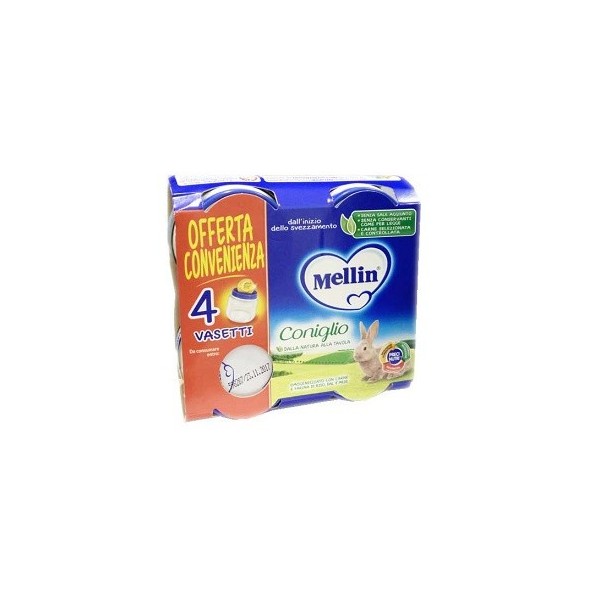 MELLIN OMOGENEIZZATO CONIGLIO 4 X 80 GR