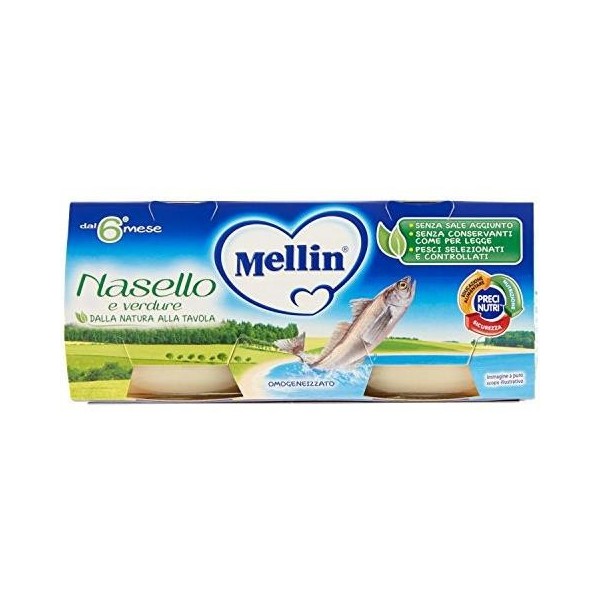 MELLIN OMOGENEIZZATO NASELLO 4 X 80 GR